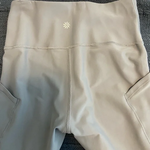 Athleta Interval Stash High Rise 7/8 Tight WORN ONCE- color Storm Cloud XSP - Picture 3 of 4